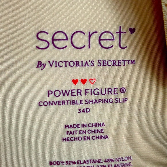 VS slip. Power hold. Tan and lace. Both straps are included. Like new condition. - Picture 2 of 3